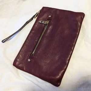 Massimo Dutti leather clutch